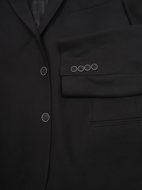Costum Bărbați cu Croială Normală Black