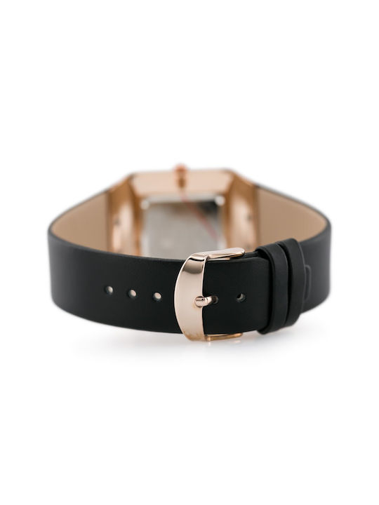 Pacific Damen Uhr mit Schwarz Lederarmband