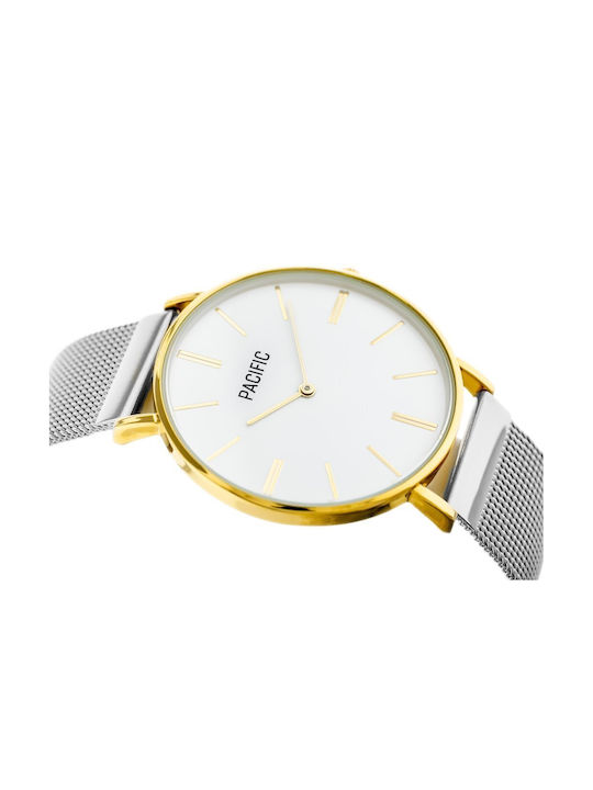 Pacific Women's Watch 39mm Battery with Silver Metal Bracelet