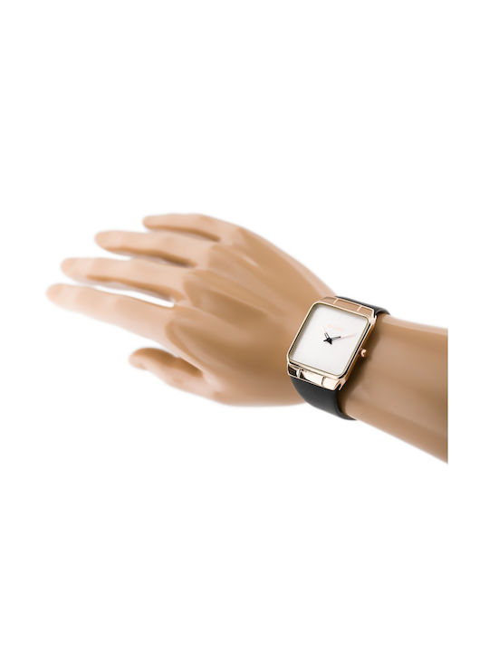 Pacific Damen Uhr mit Schwarz Lederarmband