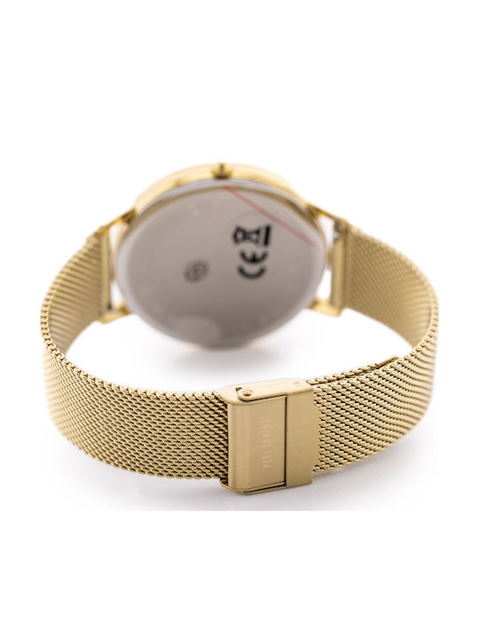 Paul Lorens Damenuhr 42mm Batterie mit Gold Rostfreier Stahlarmband