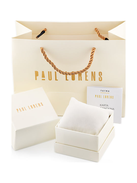 Paul Lorens Women's Watch with Black Leather Strap