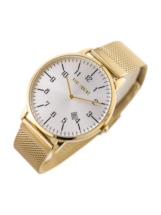 Paul Lorens Damenuhr 42mm Batterie mit Gold Rostfreier Stahlarmband