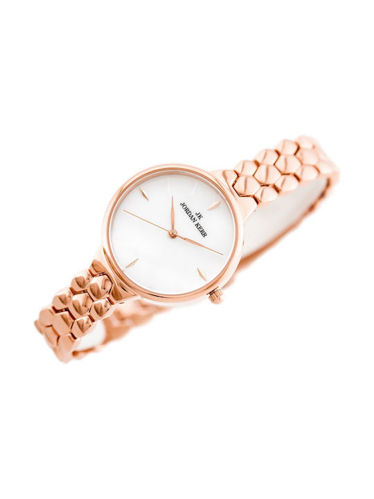 Jordan Kerr Watch with Pink Gold Metal Bracelet