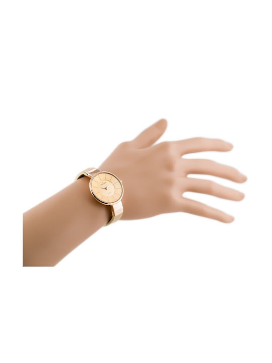 Jordan Kerr Women's Watch with Gold Rubber Strap