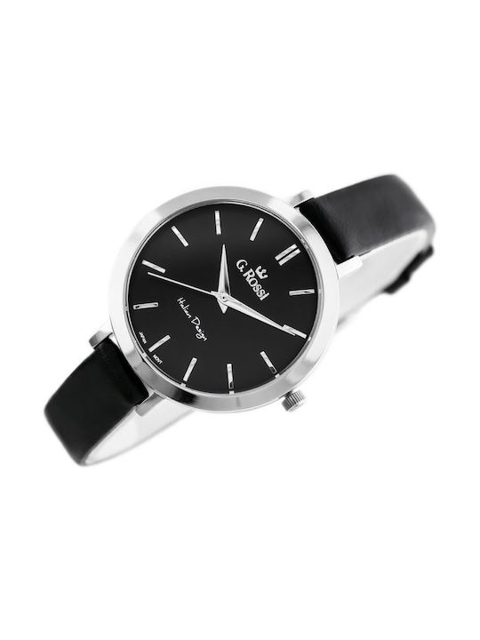 G.Rossi Watch with Black Leather Strap