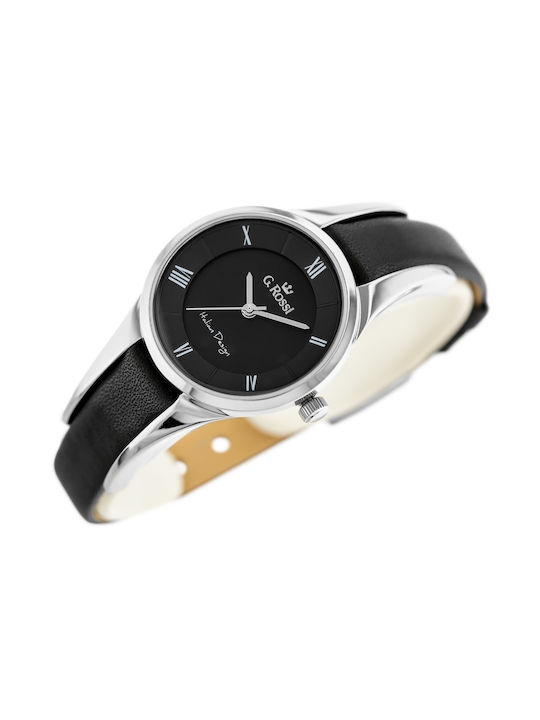 G.Rossi Watch with Black Leather Strap