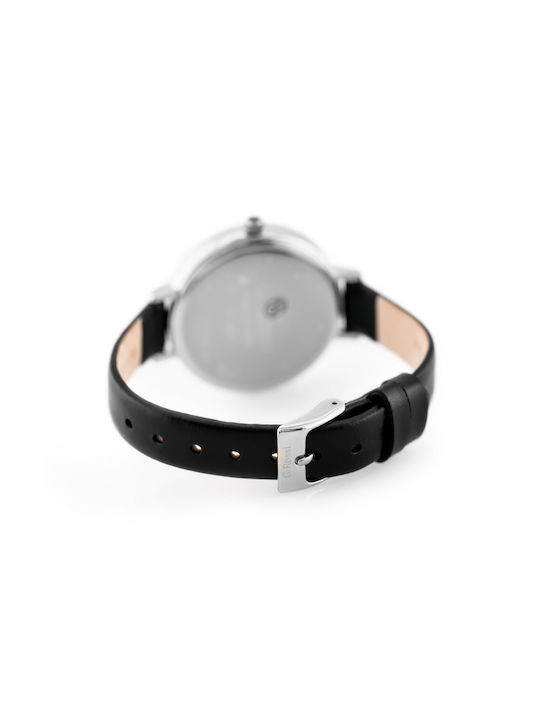 G.Rossi Women's Watch with Black Leather Strap