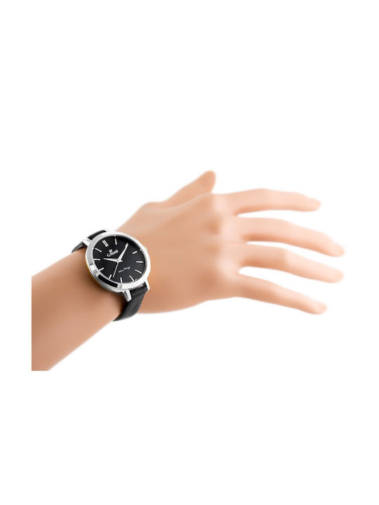 G.Rossi Women's Watch with Black Leather Strap