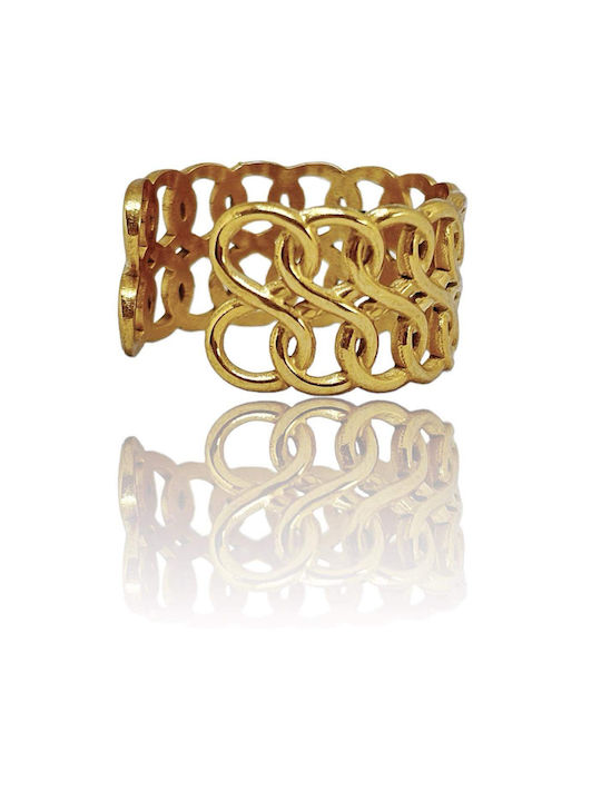 Buhay Women's Gold Plated Steel Ring