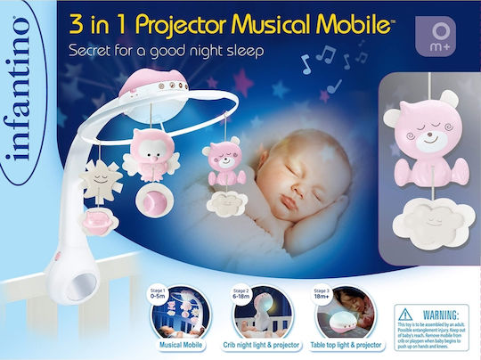 Infantino Mobile for Cot with Music and Projector for 0++ Months