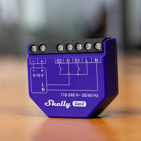 Shelly Plus 0/1-10V Dimmer GEN3 Smart Switch Dimmer 1 Channel Wi-Fi Bluetooth & RF 16A With Neutral