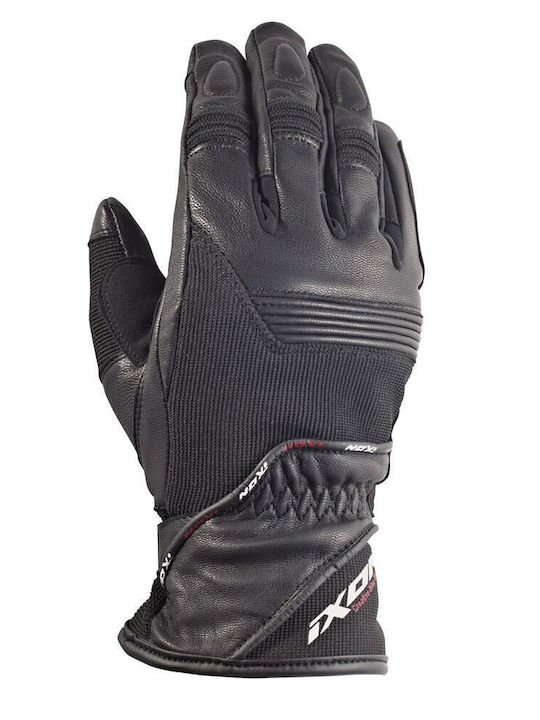 Winter Herren Motorradhandschuhe Leder Wasserdicht Schwarz