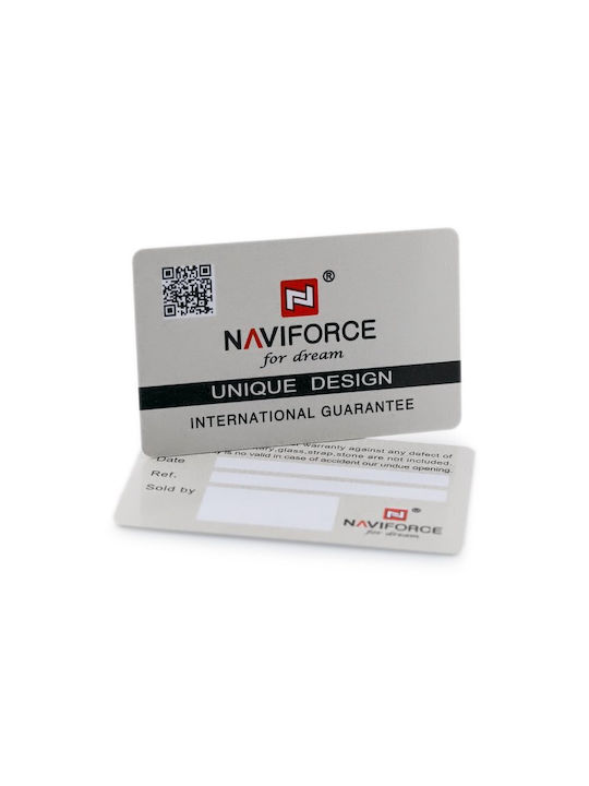 Naviforce Digital Ceas Baterie cu Negru Brățară metalică