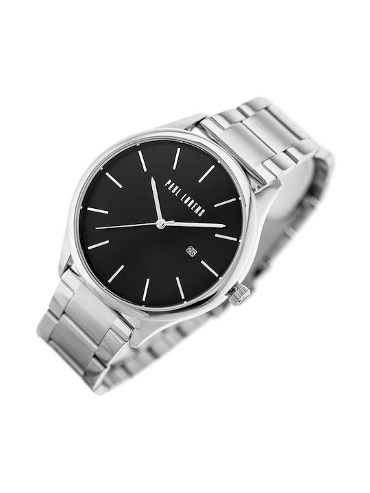 Paul Lorens Watch Battery with Silver Metal Bracelet