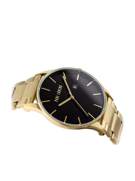 Paul Lorens Men's Watch 45mm Battery with Gold Stainless Steel Bracelet