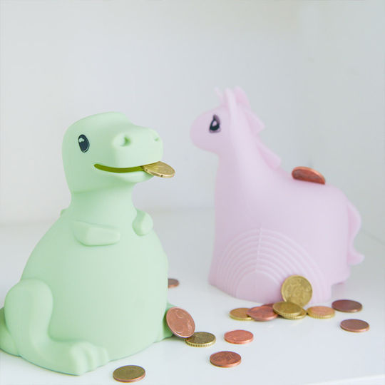 Kidywolf Children's Money Box Plastic Pink 9x6x16cm