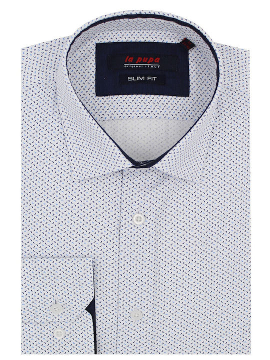 La Pupa Men's Shirt Long Sleeve Cotton White