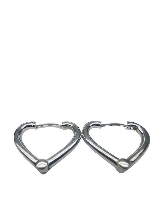 Ohrringe Silber 925 Herzumriss