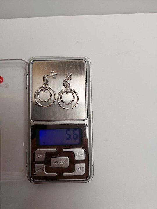 925 Silver Earrings Circle In Circle Jolie Silver 5.6g 2.5 Cm X 2 Cm