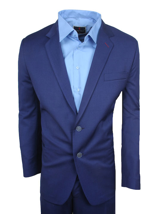 Correct Me Men's Suit Regular Fit Blue