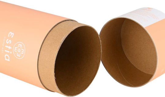 Estia Travel Cup Save the Aegean Reciclabil Pahar Termos Oțel inoxidabil / Plastic Fără BPA 500ml Peach fuzz cu Pai