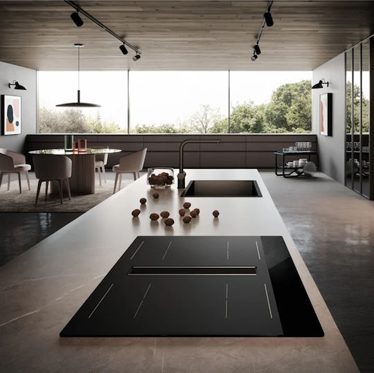 Faber Galileo Stripes F830 Induction Cooktop Autonomous with Hood 79.5x52εκ.