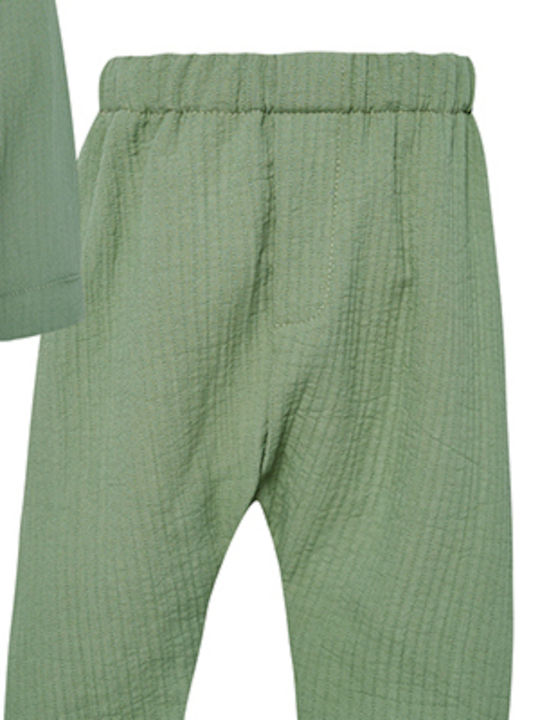 Two In A Castle Kids Set with Pants Summer 2pcs Green