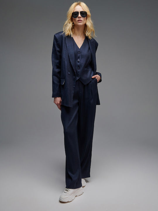 Milla Amsterdam Blazer pentru femei Sacou Dark Blue