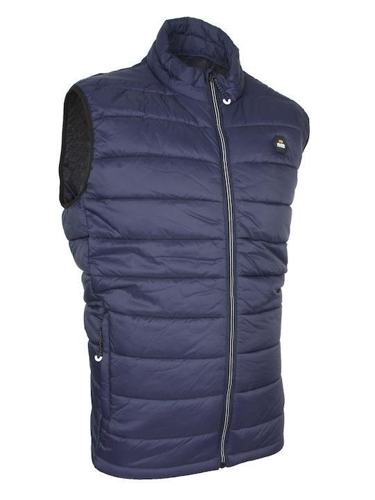 Double Men's Sleeveless Jacket Blue