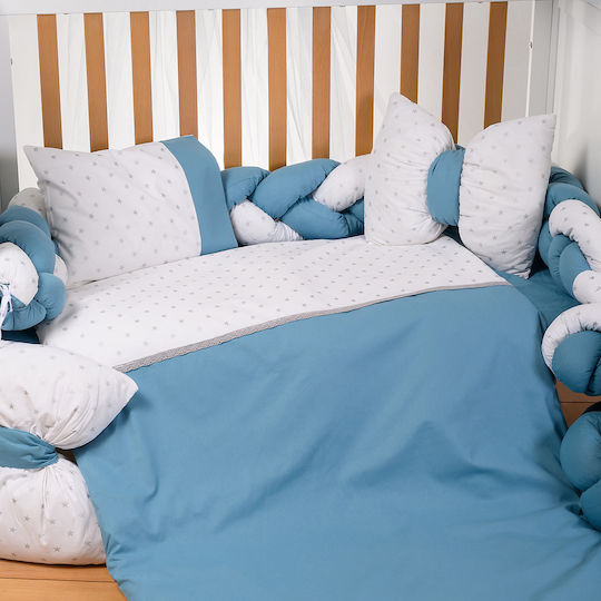 abo Baby Crib Bedding Set Sky Blue 9pcs Sky Blue