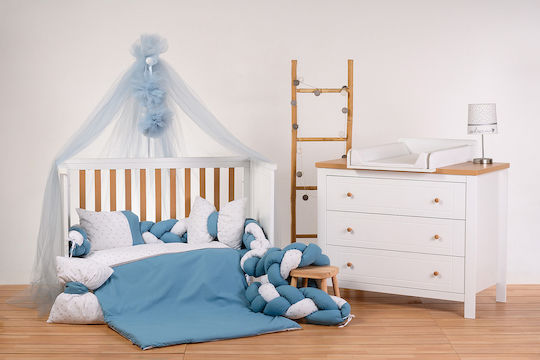 abo Baby Crib Bedding Set Sky Blue 9pcs Sky Blue