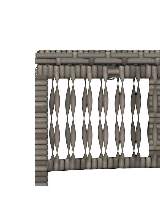 Градински и басейнови шезлонги Rattan с сива възглавница 2бр 198x55x39см