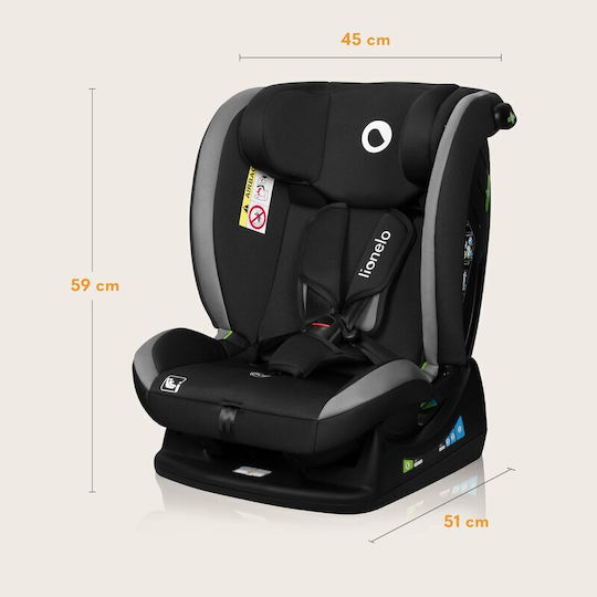 Lionelo Aart Детско Столче за Кола i-Размер Grey Graphite 0-36 кг