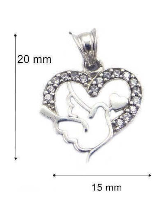 Herz Charm aus Silber