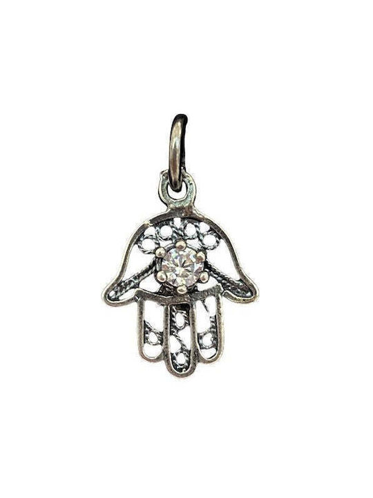 Pandantiv Jolie Argint Sterling 925 Hamza Design Filigran 0.9 G 15x10 Mm