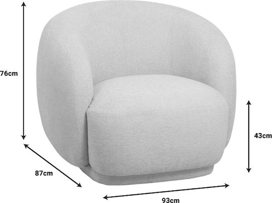 Freya Armchair Beige 93x87x76cm