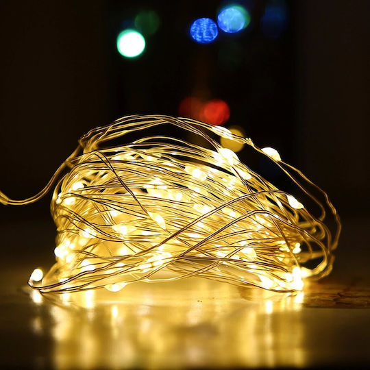 50 Λαμπάκια LED 5μ. Θερμό Λευκό USB σε Σειρά
