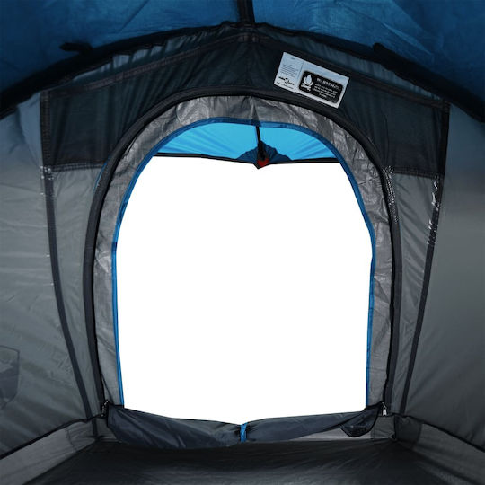 vidaXL Camping Tent Igloo Blue for 1 Person 130x250x97cm
