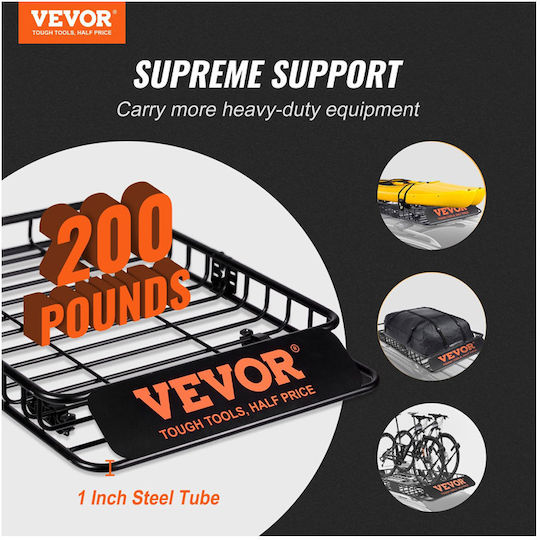 Vevor Metallic Car Roof Rack Universal 130.5x91.5cm ()