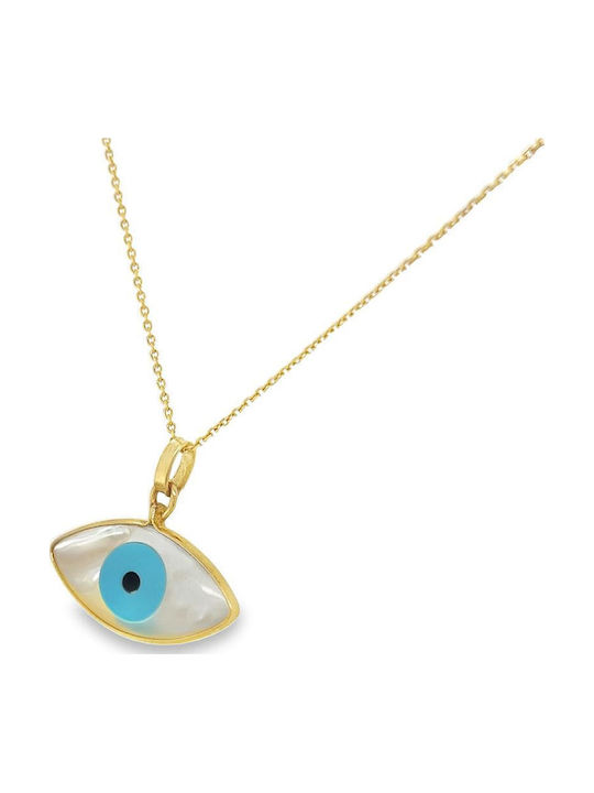 Xryseio Charm Ochi Protector Din Aur Galben 14 Carate