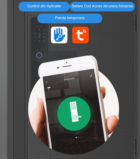 Electronic Lock in color Black with Connectivity Wi-Fi