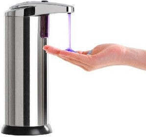 Dispenser Kitchen made of Stainless Steel with Automatic Dispenser Gray 250ml
