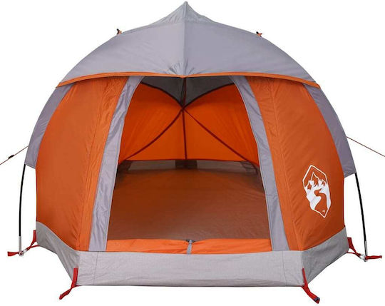 vidaXL Camping Tent Igloo Gray for 1 Person 244x122x91cm
