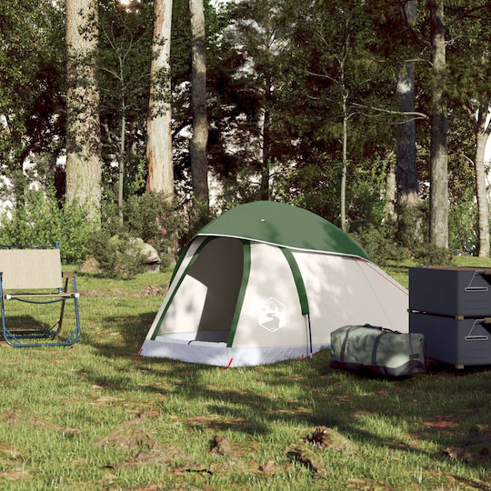 vidaXL Camping Tent Igloo Green for 1 Person 244x122x91cm