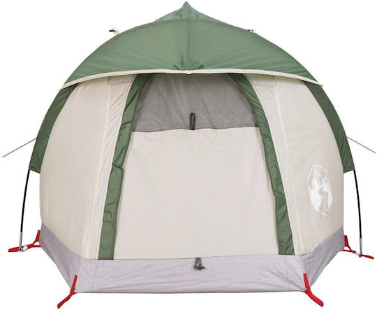 vidaXL Camping Tent Igloo Green for 1 Person 244x122x91cm
