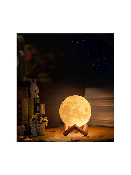 Διακοσμητικό Φωτιστικό LED Θερμό Λευκό Moon Light 10x10εκ.