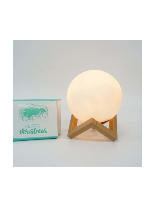 Διακοσμητικό Φωτιστικό LED Θερμό Λευκό Moon Light 10x10εκ.