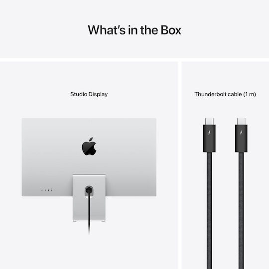 Apple Studio Display (2022) Монитор 27" 5120x2880 Бял Стандартно Стъкло Адаптер За VESA Монтаж (Без Стойка)