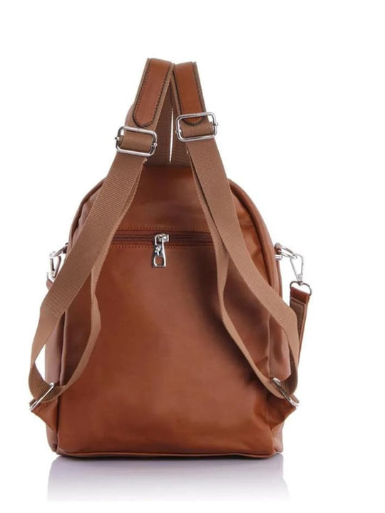 Mega Bag Leather Women's Bag Backpack Tabac Brown